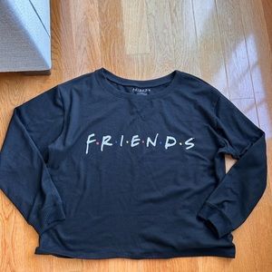 FRIENDS Soft Oversized Black Sweatshirt
